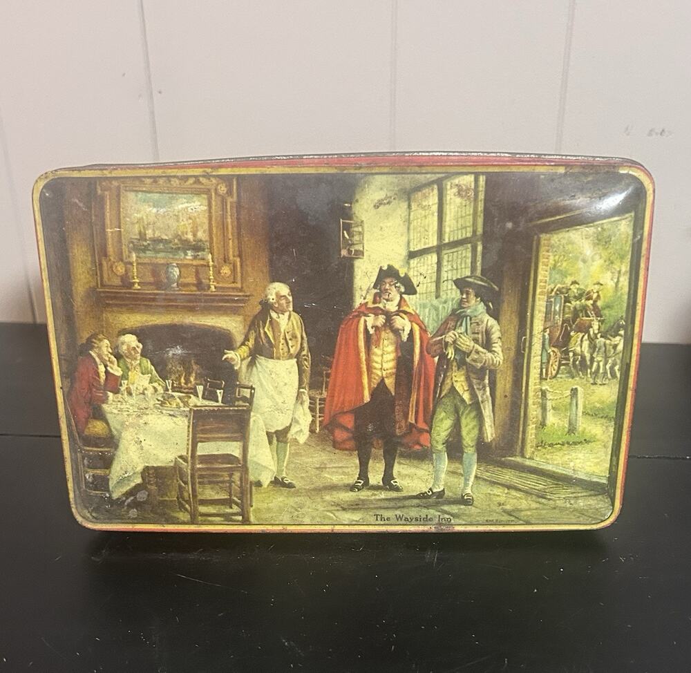Vintage George W Horner Boy Blue Toffee Tin The Wayside Inn England